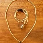 Metal Beaded & Bell Pendant Necklace