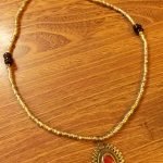 Metal Beaded Pendant Necklace