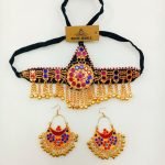 Afghani Golden Head Piece And Ear Ring