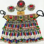 Double Layer Half Moon Afghani Choker Set
