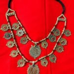 Double Line Golden Leaf Afghani Necklace