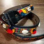 Tribal Embroidered Pompom Shell Jeans Belt