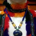 Lapiz Pendant with Lapiz Beads Necklace