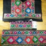Handmade Afghani Neckline & Borders Set (1 Neckline+2.4mtrs+4.6Mtr)