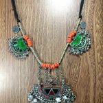 Three Hanging Pendant Afghani Necklace