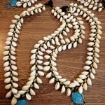 Shell And Bead Necklace Turquoise Pendant