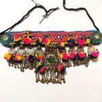 Pompom Vintage Bells Pendant Choker