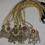 Old Pendant German Silver Beaded Necklace