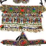 Antique Double Layer Necklace Set (Necklace, Head Piece, Ear Ring)