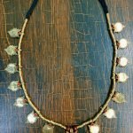 New Kuchi Golden Leaf with Red Stone Necklace