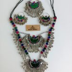Double Pendant Afghani Necklace Set