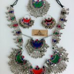 Four Moon Shape Pendant Necklace Set