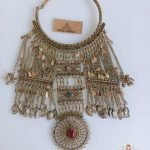 Vintage Long Goldish Tribal Hasli Necklace