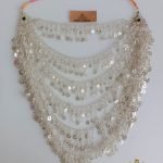 Silver Metal Frill Long Necklace