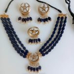 Multi Oval Stone Moon Star Choker Set