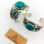 Round Synthetic Stone Tribal Bracelet