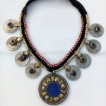Large Multi Stone And Coins Choker