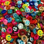 Multicolour Handmade Thread Mirror (50 Pcs)