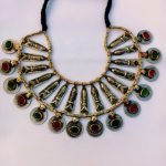 Old Crystal Coins And Metal Fish Choker