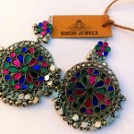 Round Multi Stone Afghani Ear Rings