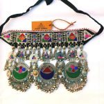 Three Moon Pendant and Bells Kuchi Choker