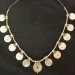 Vintage Old Pearl Coins Boho Necklace