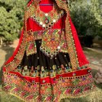 Bridal Wear Afghan Tribal Dress Including Trouser and Scarf