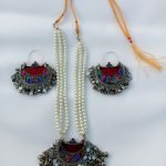 White Beads Ethnic Choker Set