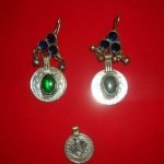 Coins with gems Ear Rings