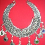 Double Line Tack Moon Necklace