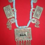 Handcrafted Afghani coin necklace with locket and tribal coins