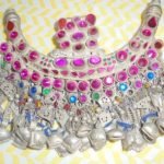 Necklace with Long bells and Crystals