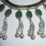 Green Crystal & Bells Necklace
