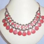 Double Line Coral Necklace