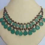 Double Line Malachite Necklace