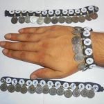 White Button & Coins Bracelet