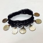 Net Fabric & Coins Bracelet