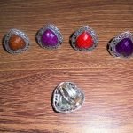 Multi Stone Heart Ring