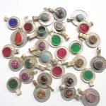 antique coins with built-in crystal – lot of 50