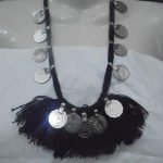 Stylish Necklace with Coins & Black Cord