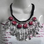handmade Kuchi coral necklace with German‑silver beads