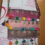 Tribal Shoulder Bag With Two Inner Zip Pockets