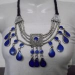 Lapiz Stone Tribal Necklace