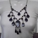 2 Lines Black Vintage Necklace