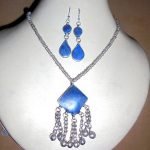Lapiz Necklace & Ear Ring Set