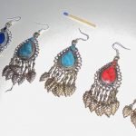 Vintage leaf earrings – delicate alloy bridal accessory