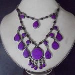 2 Lines Purple Vintage Necklace