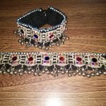 Tribal Round Crystal beads Adjustable Anklet Pair