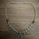 Light Metal Chokar with Crystal Pendant