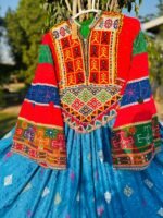 Kuchi Ethnic Long Skirt Shirt With Handmade Embroidery Necklines And Sleeves Adult Size Available in different designs. Note* Shirt may be repaired or rough from some parts due to vintage old stuffv